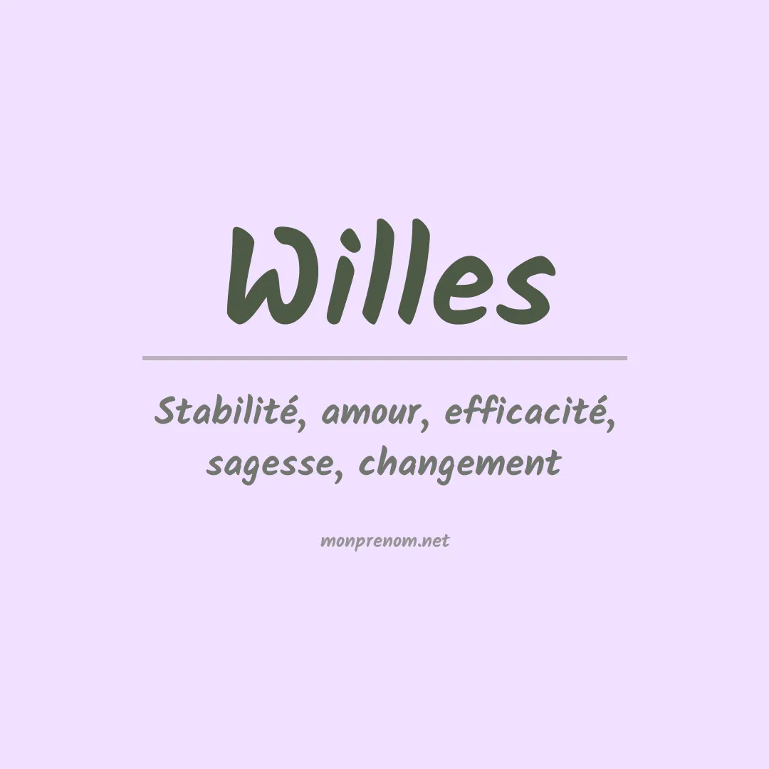Prénom Willes