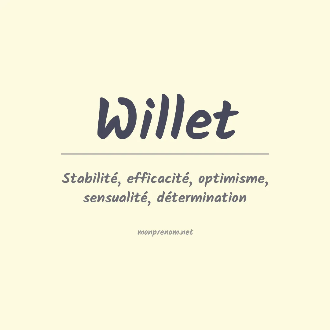 Prénom Willet