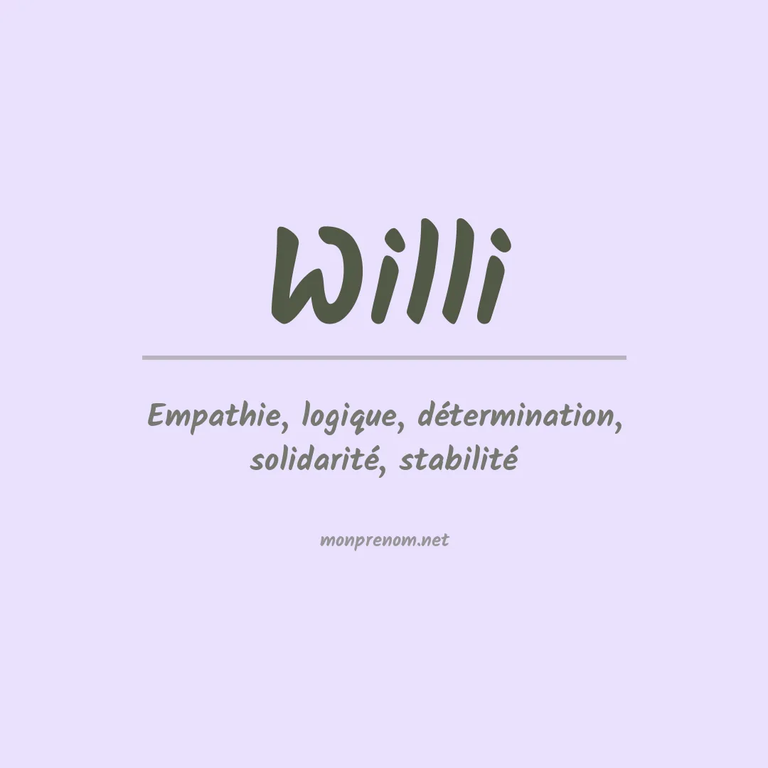 Prénom Willi