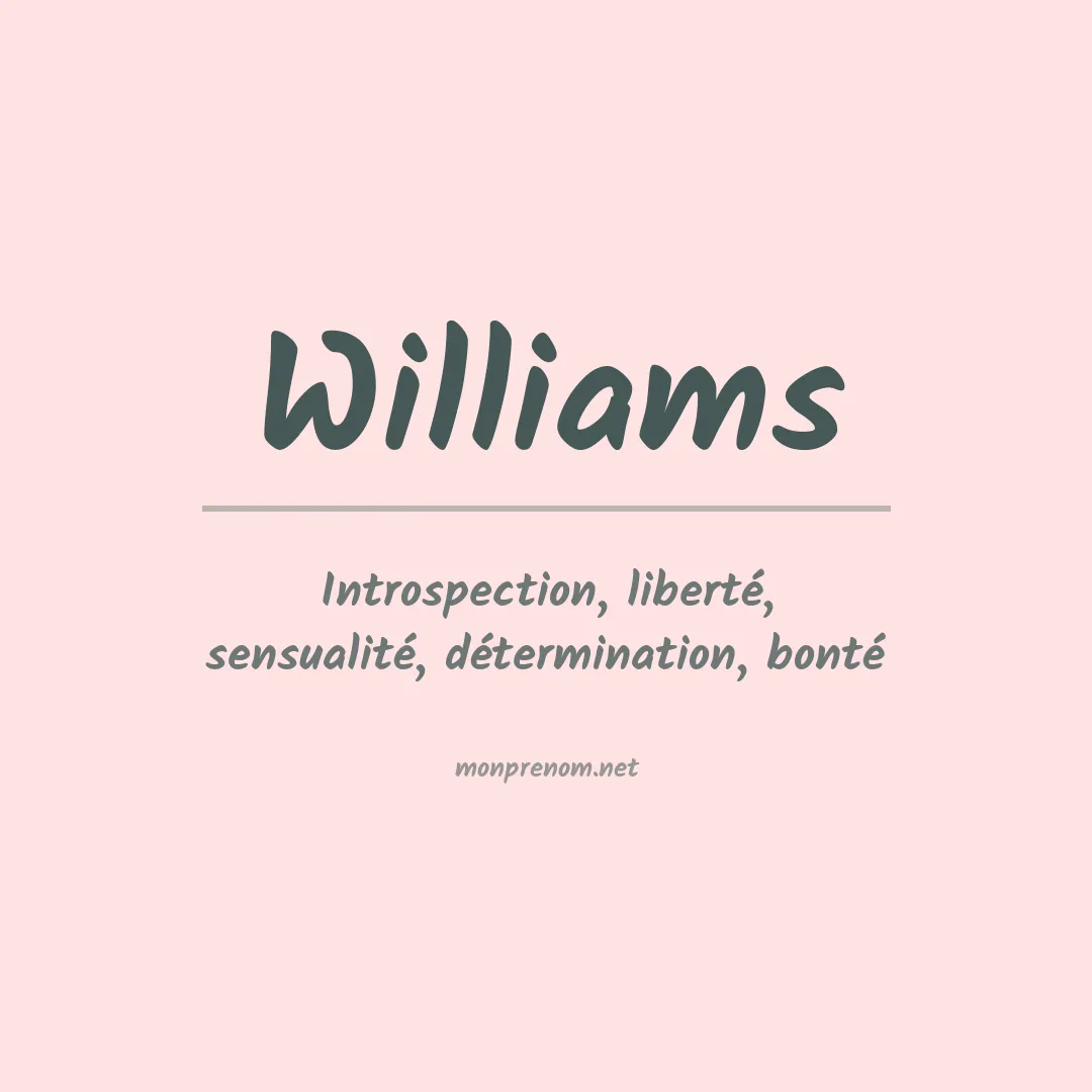Prénom Williams