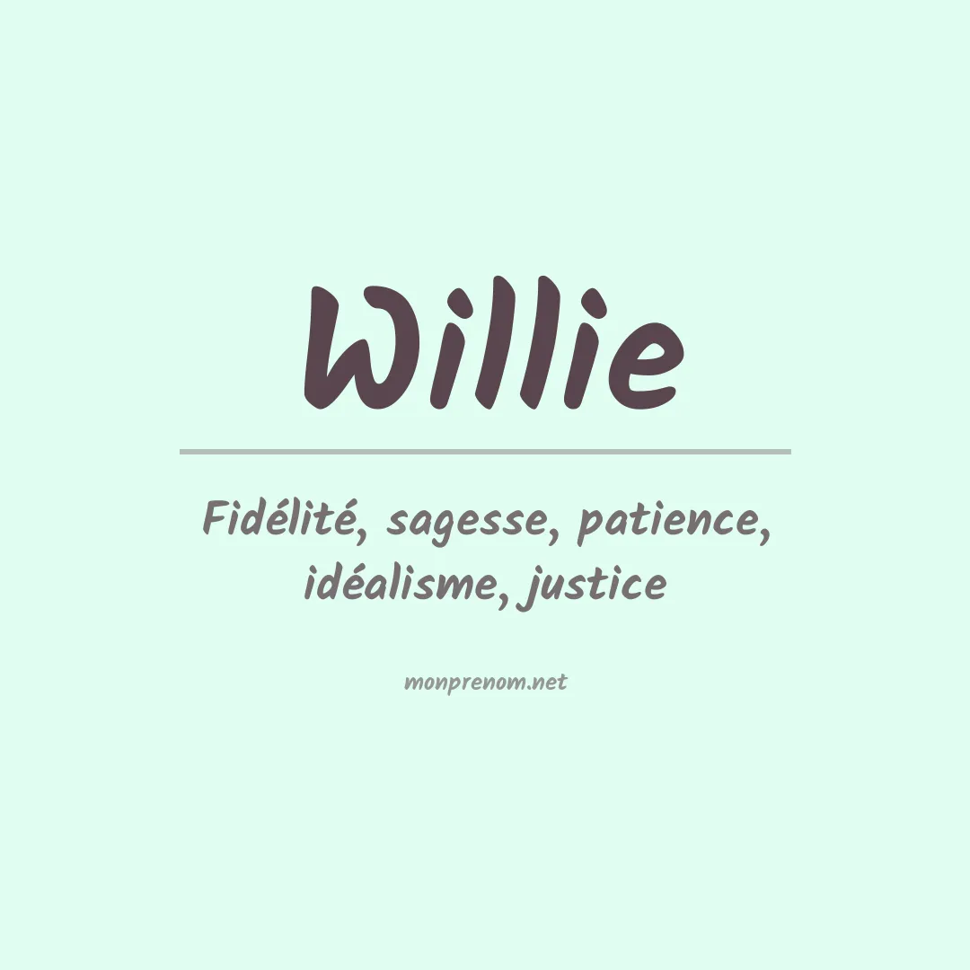 Prénom Willie