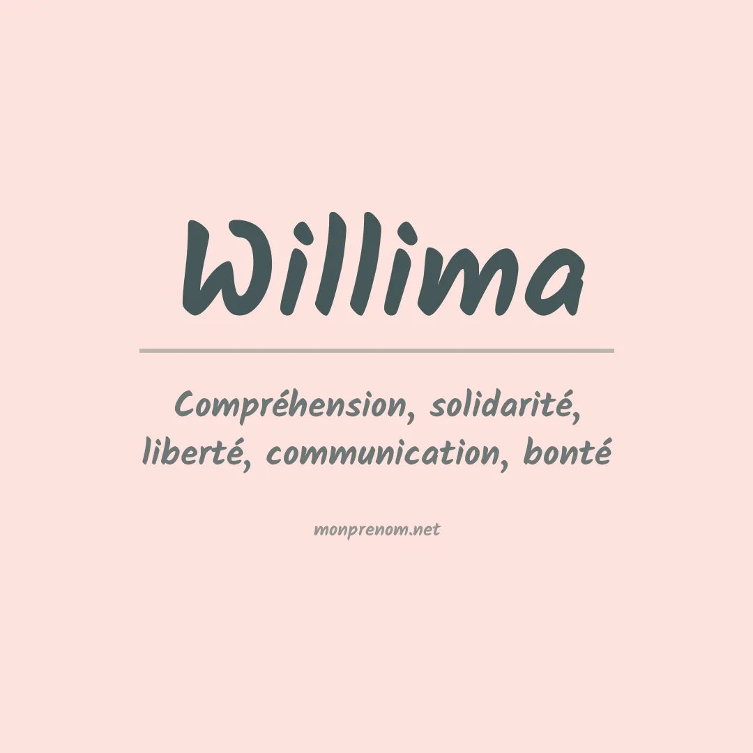 Signification du prénom Willima