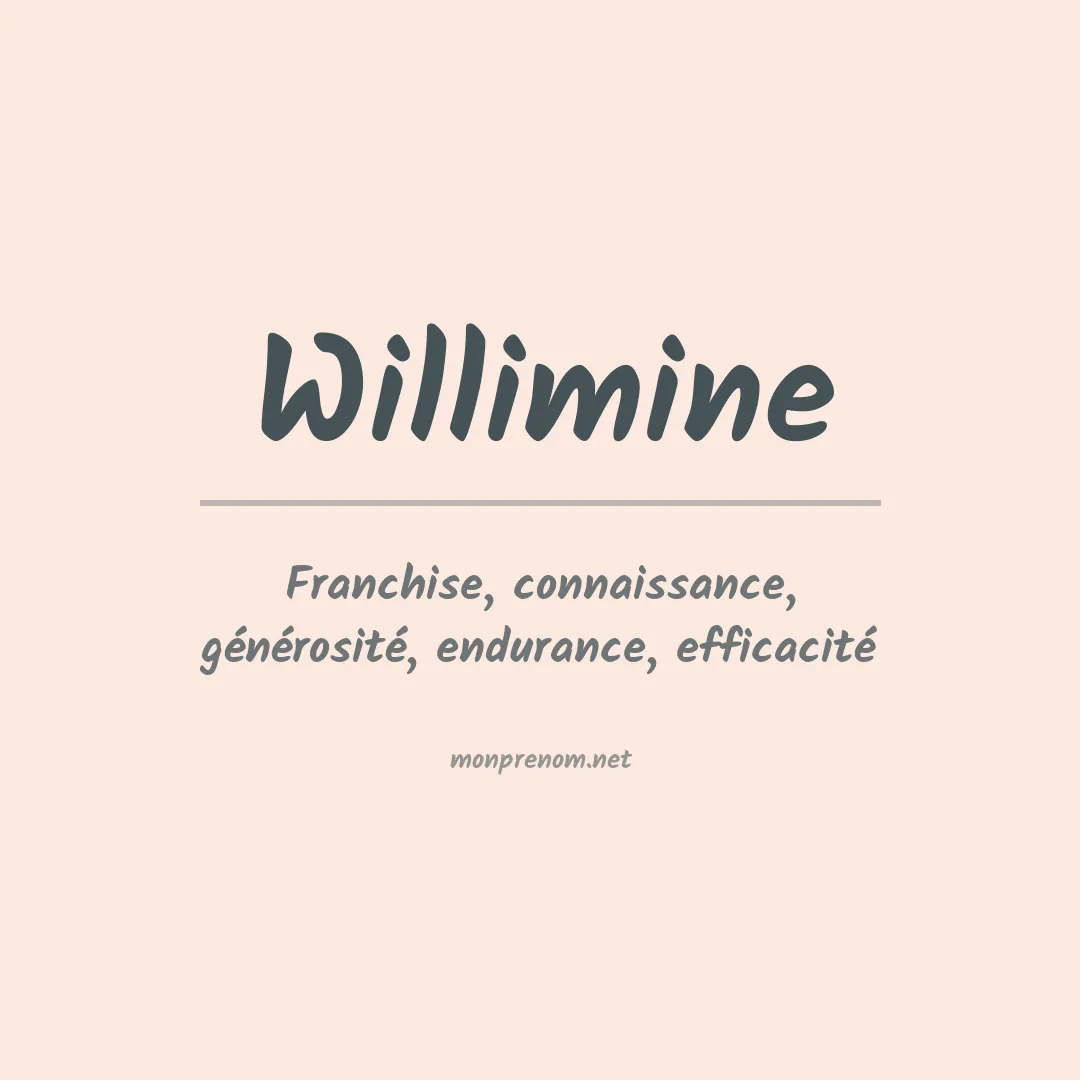 Signification du prénom Willimine