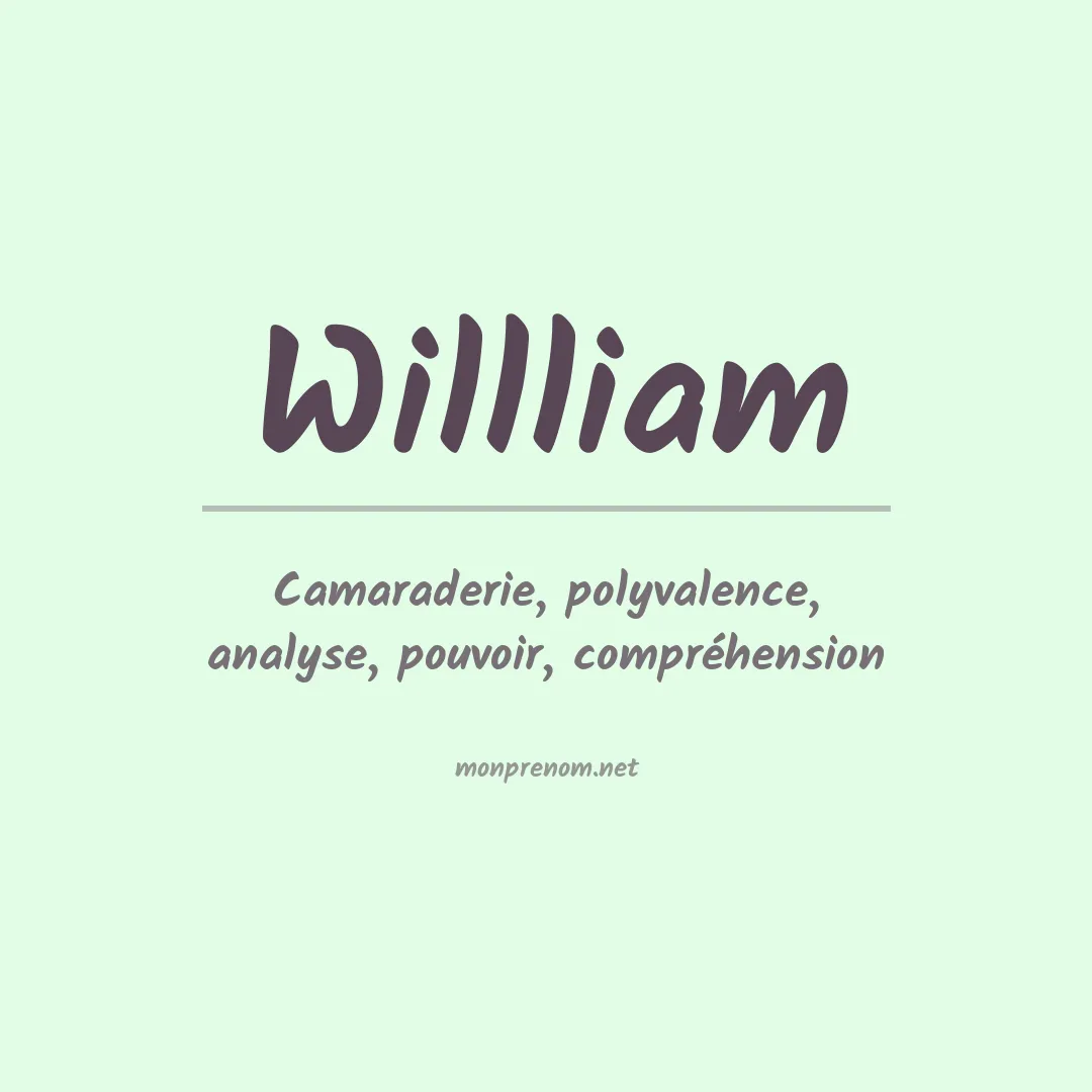 Signification du prénom Willliam