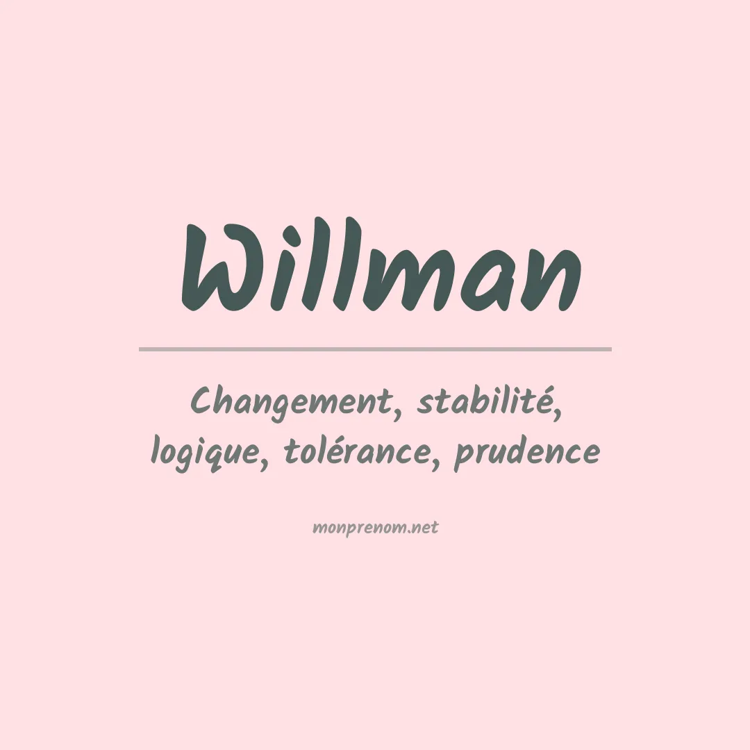 Prénom Willman