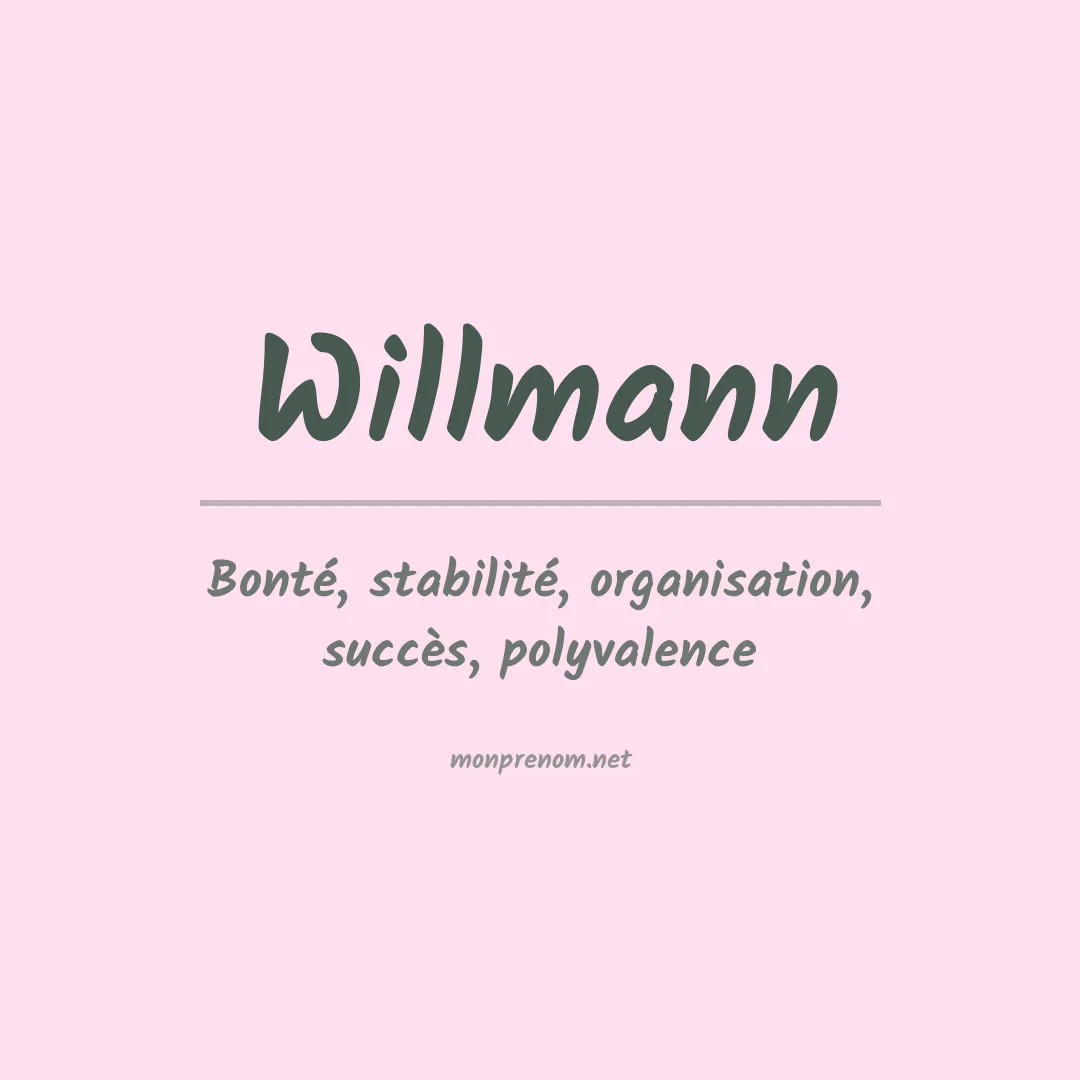 Prénom Willmann