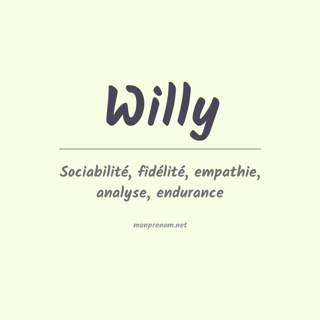 Prénom Willy