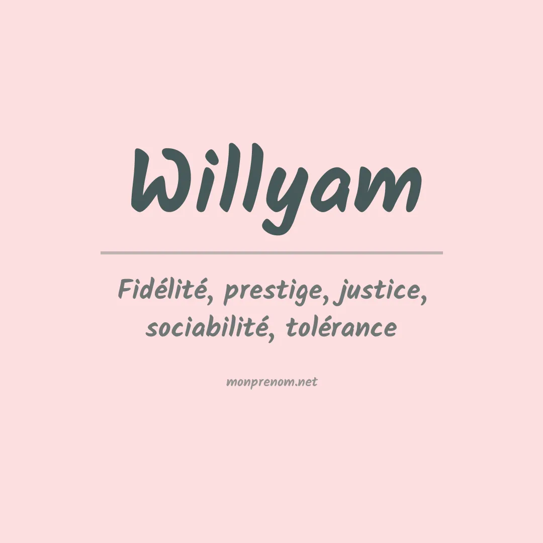 Prénom Willyam
