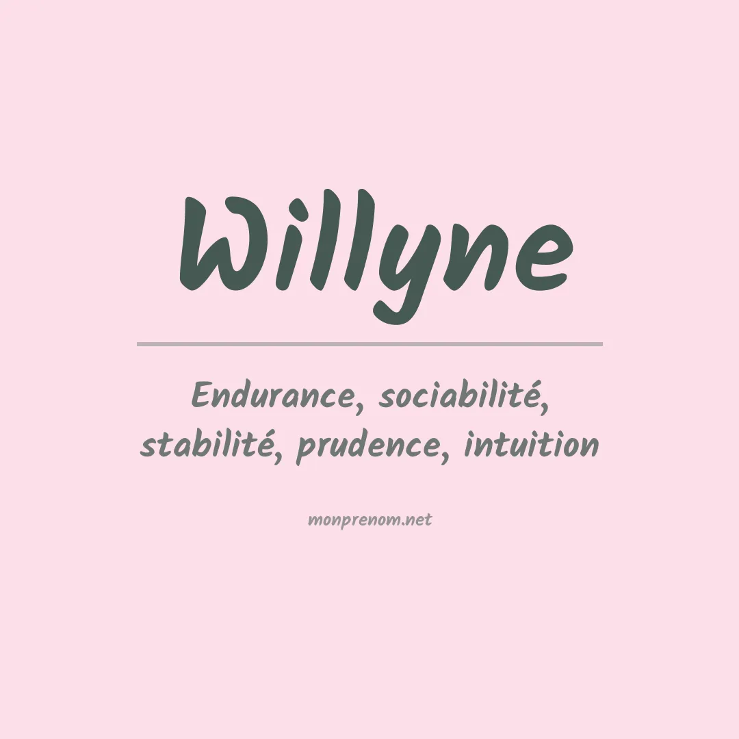 Signification du prénom Willyne