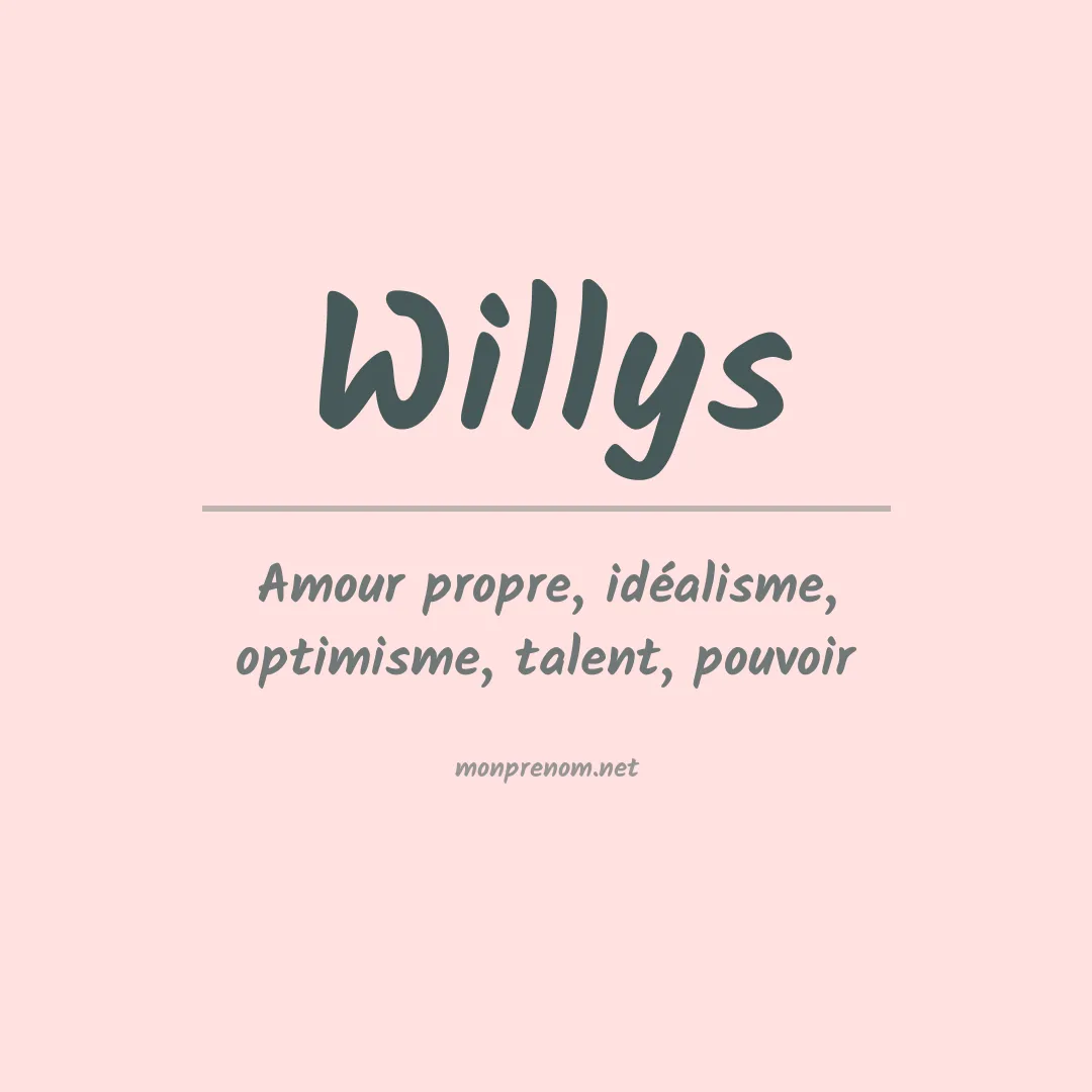 Prénom Willys