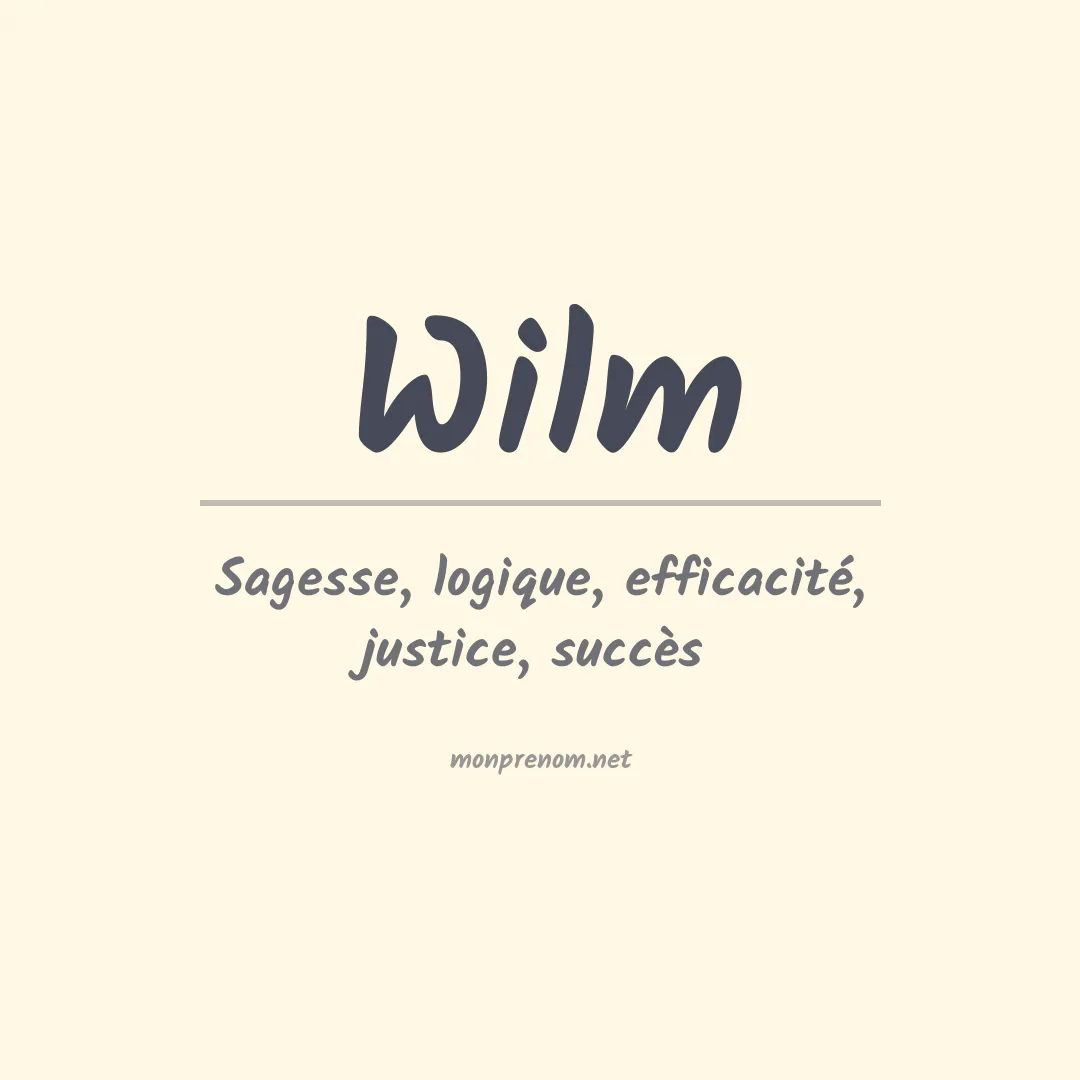 Prénom Wilm