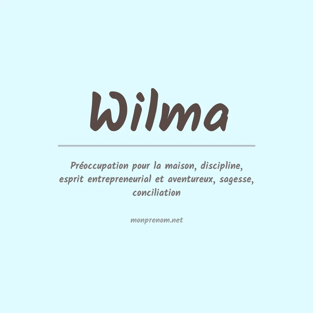 Prénom Wilma