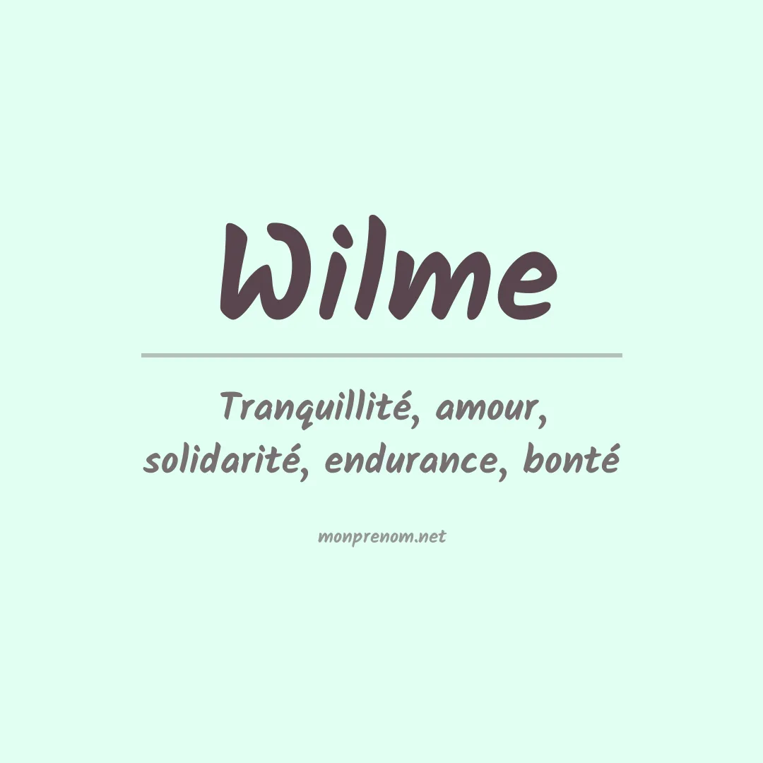 Prénom Wilme