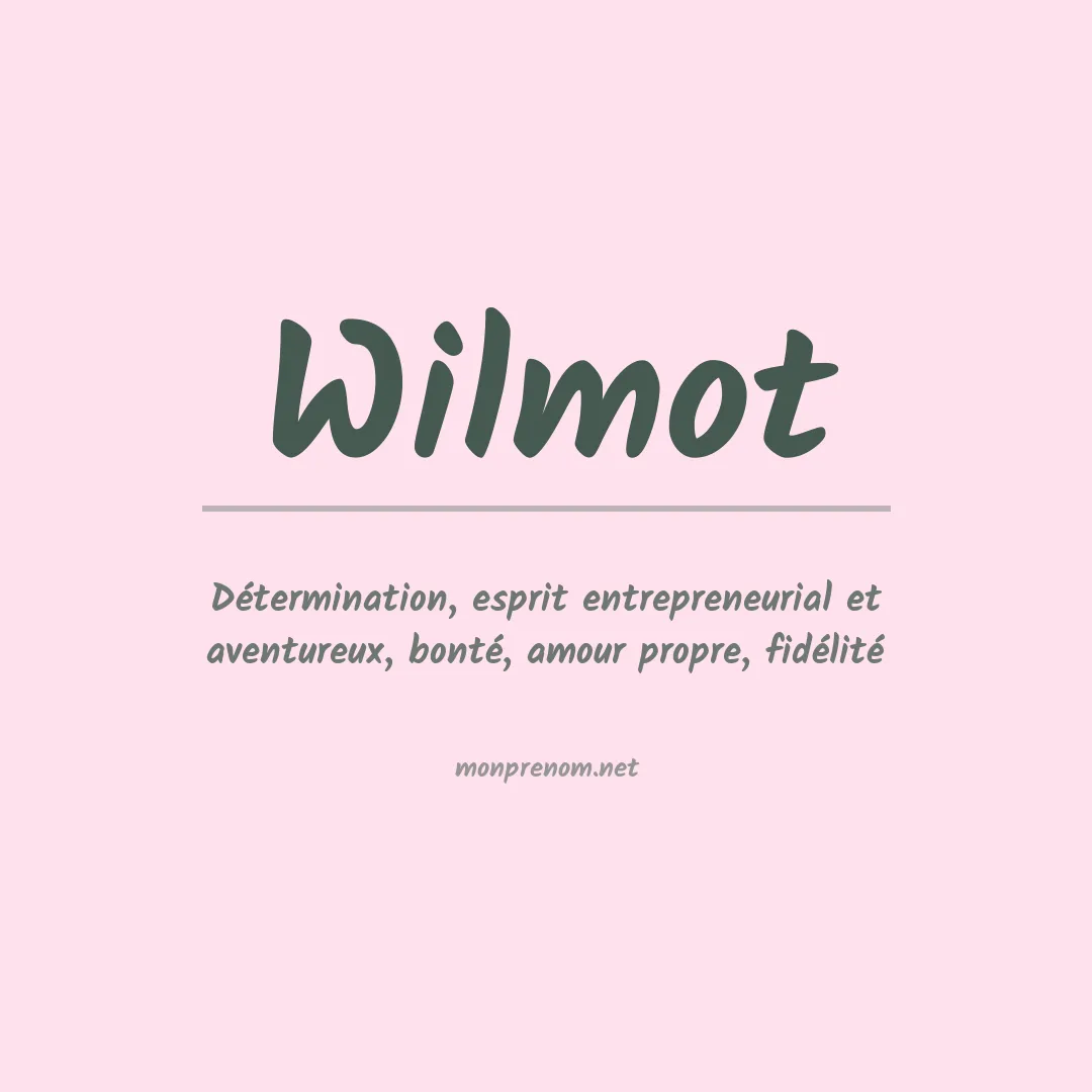 Prénom Wilmot