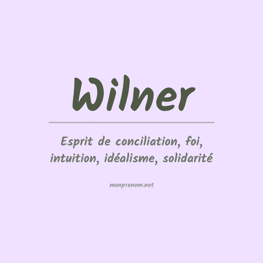 Prénom Wilner