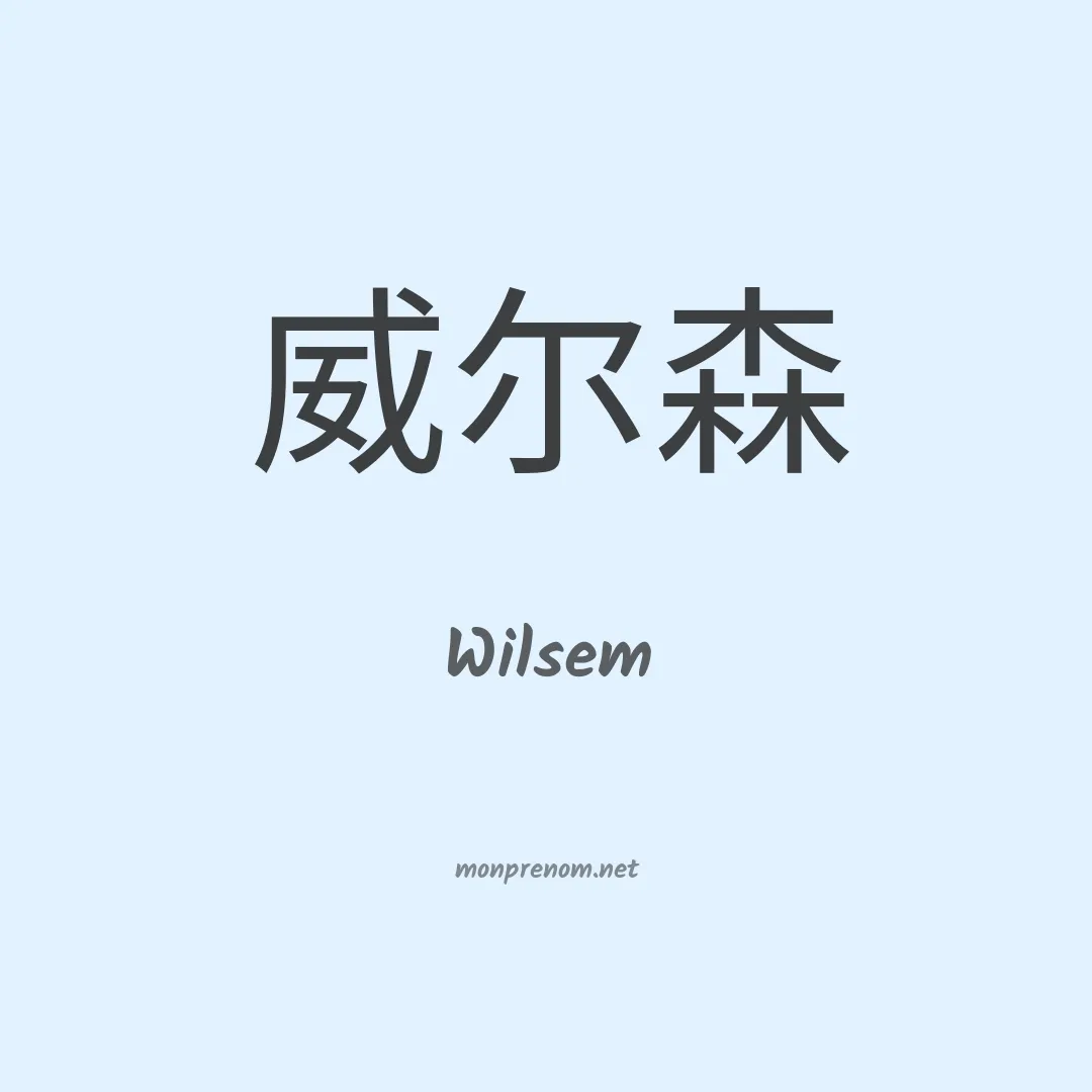 Wilsem en chinois