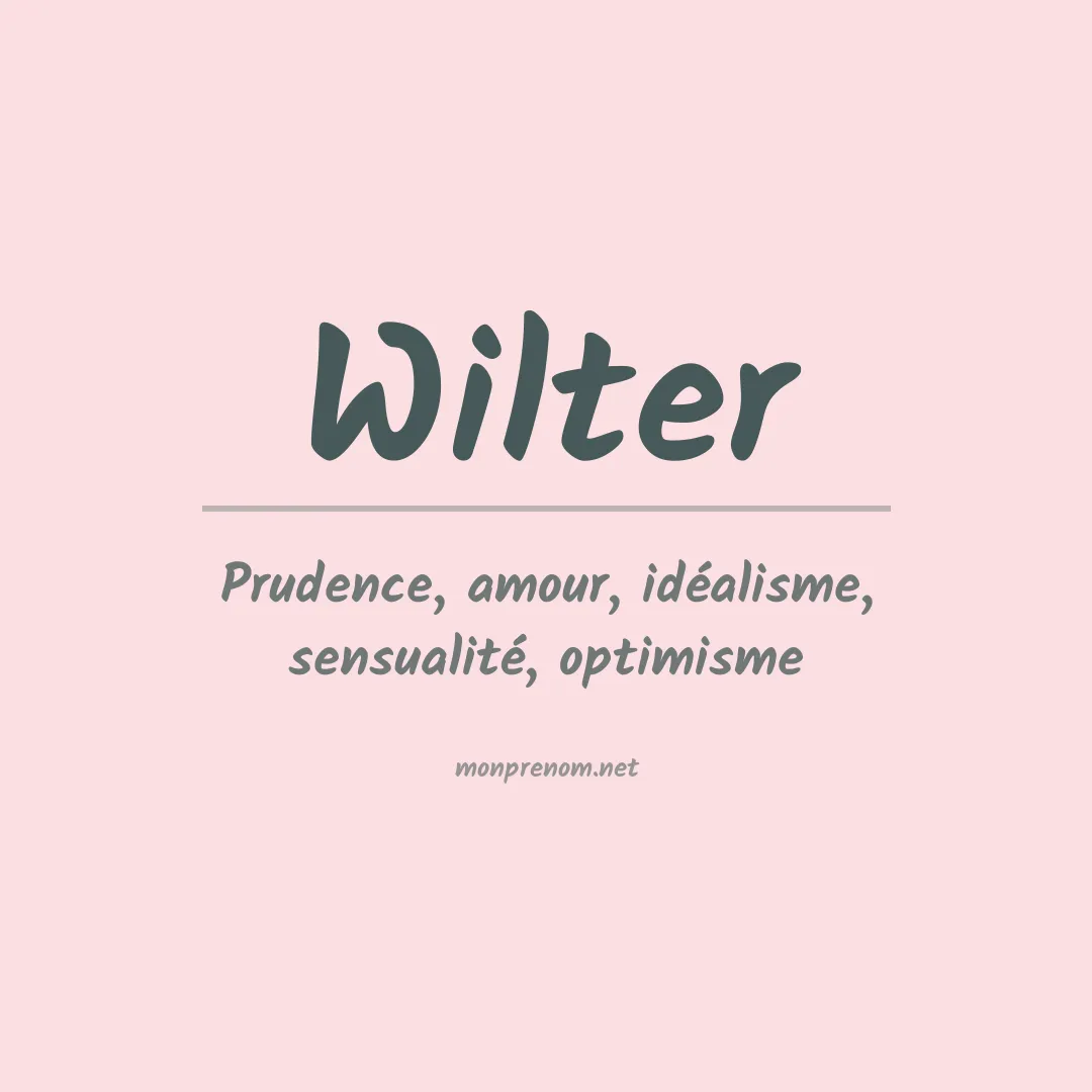 Prénom Wilter