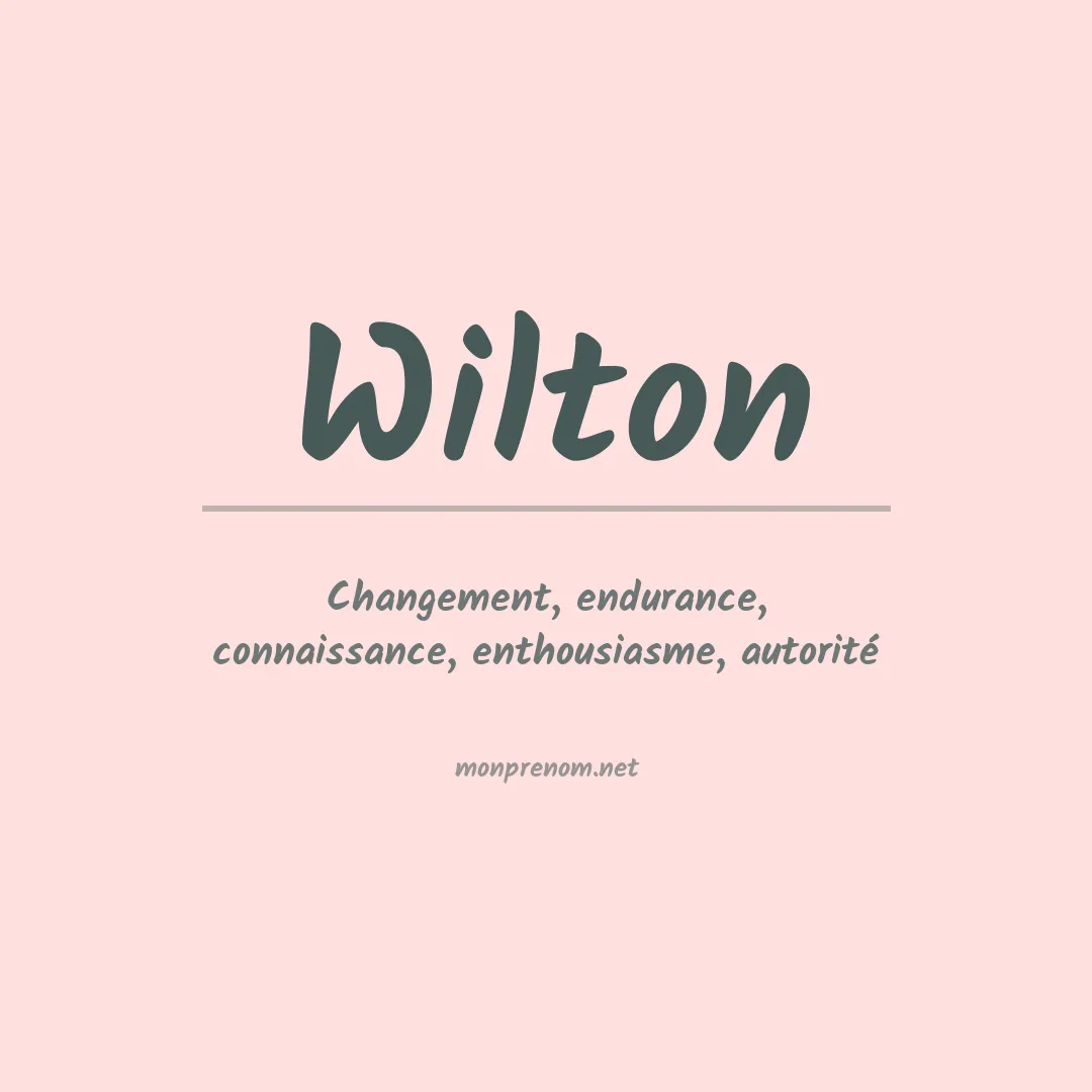Prénom Wilton