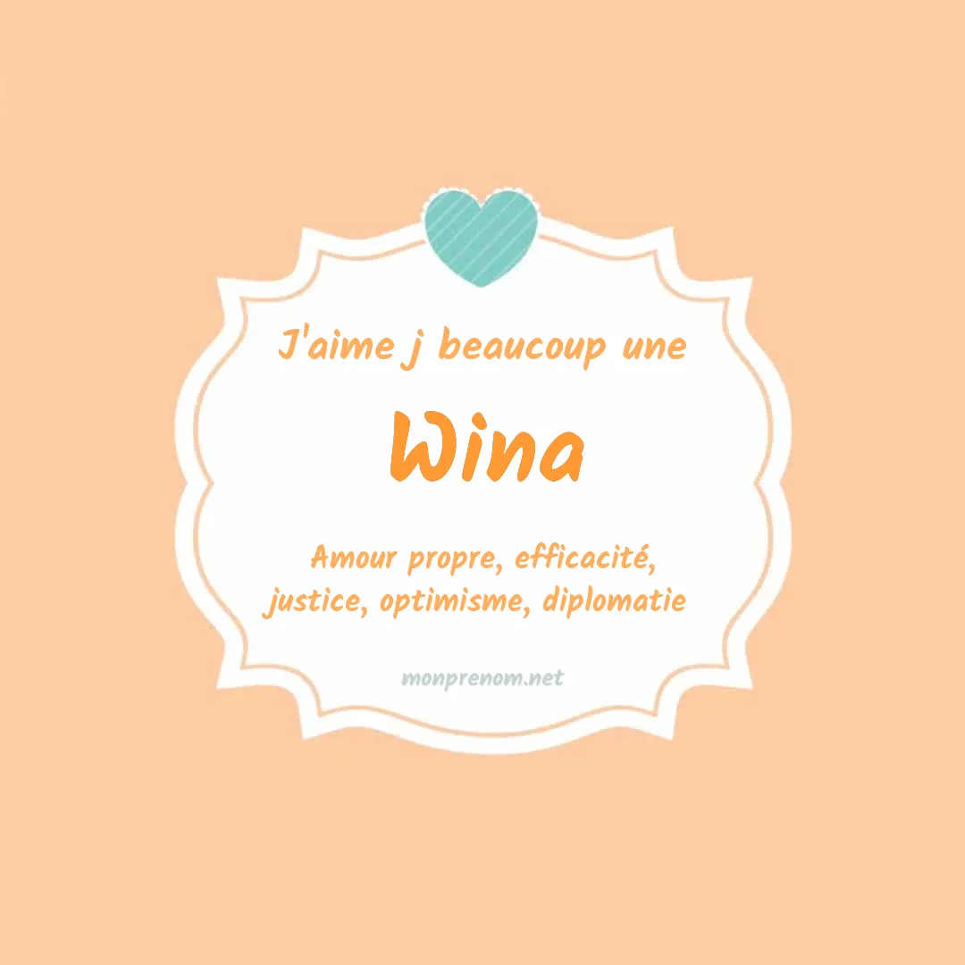 J'aime beaucoup Wina