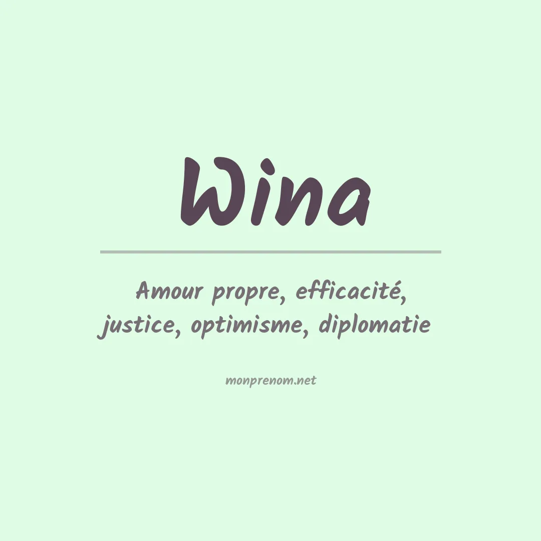 Prénom Wina