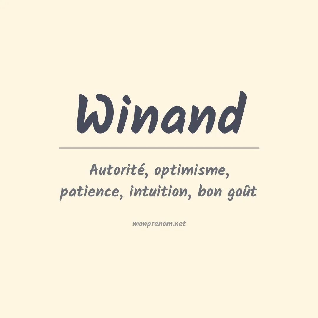Signification du prénom Winand