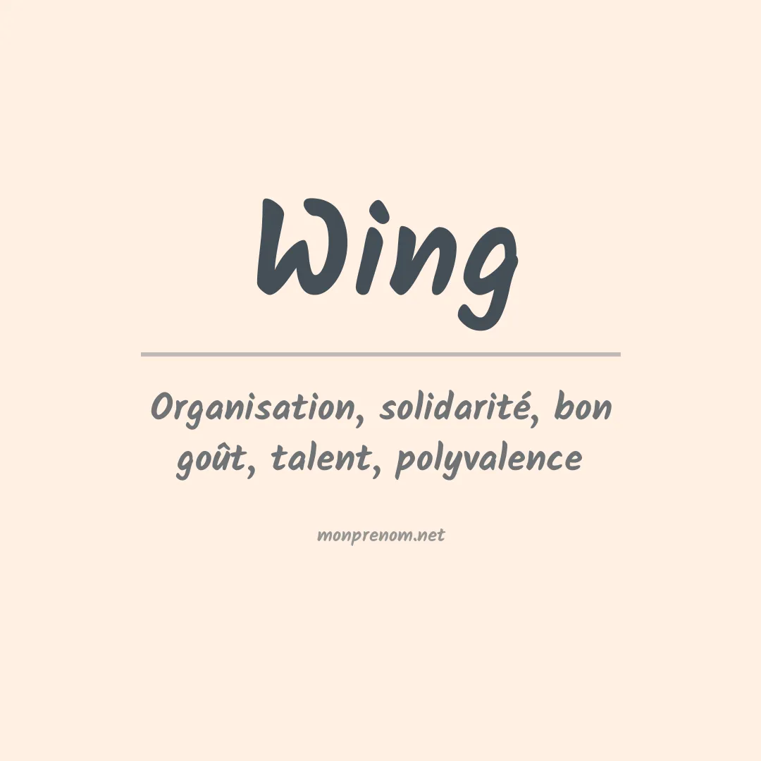 Prénom Wing