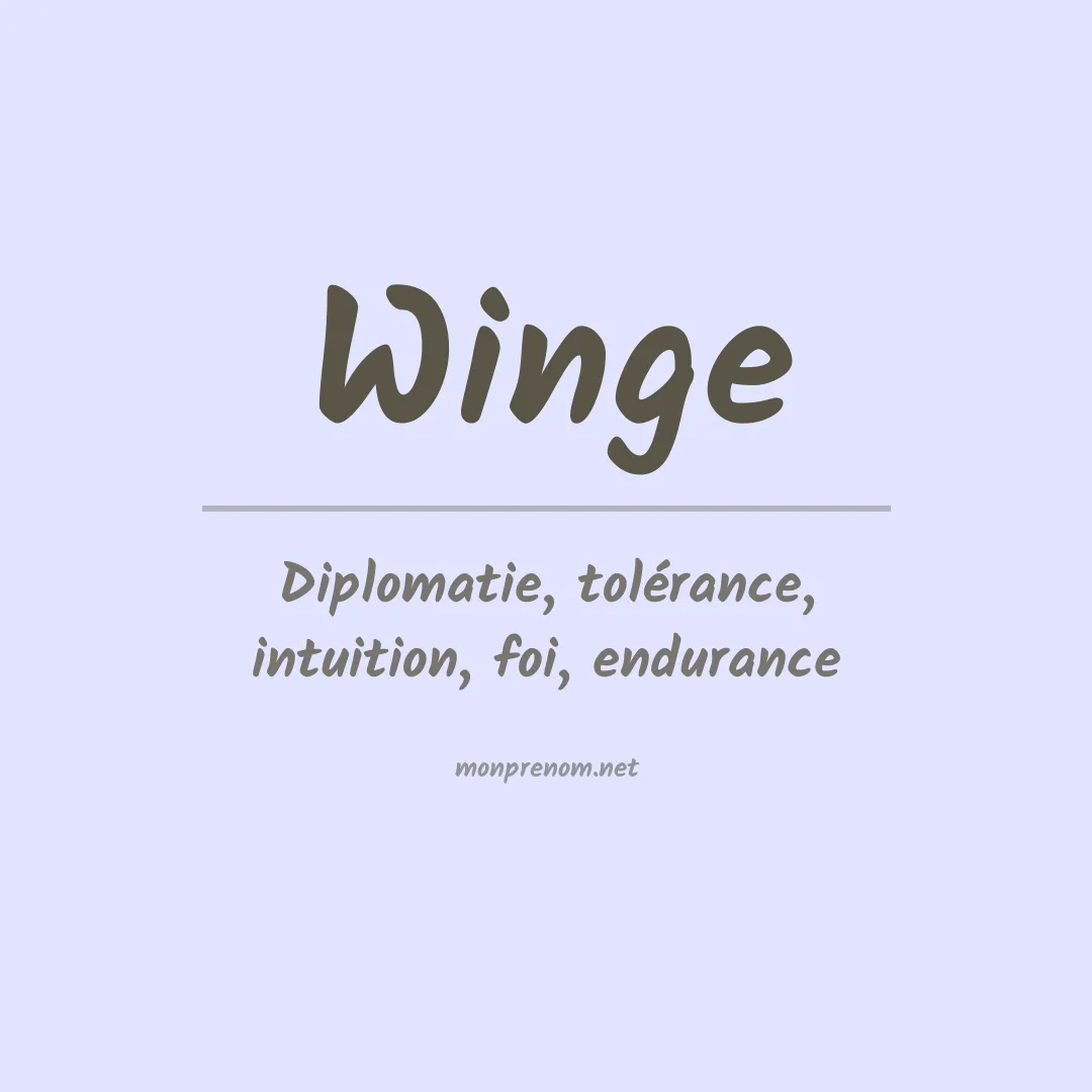 Prénom Winge