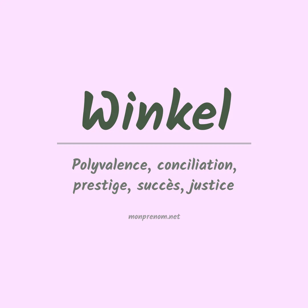 Prénom Winkel