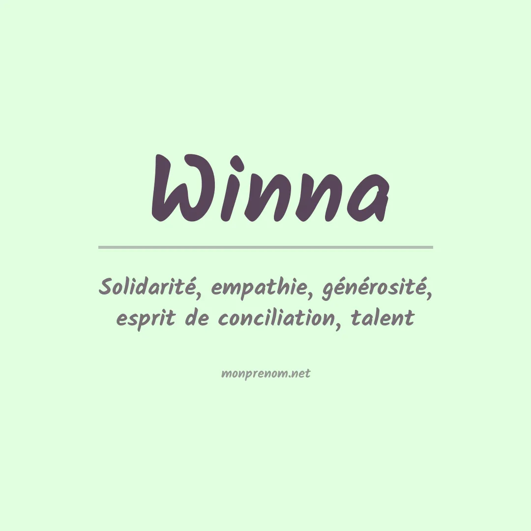 Signification du prénom Winna