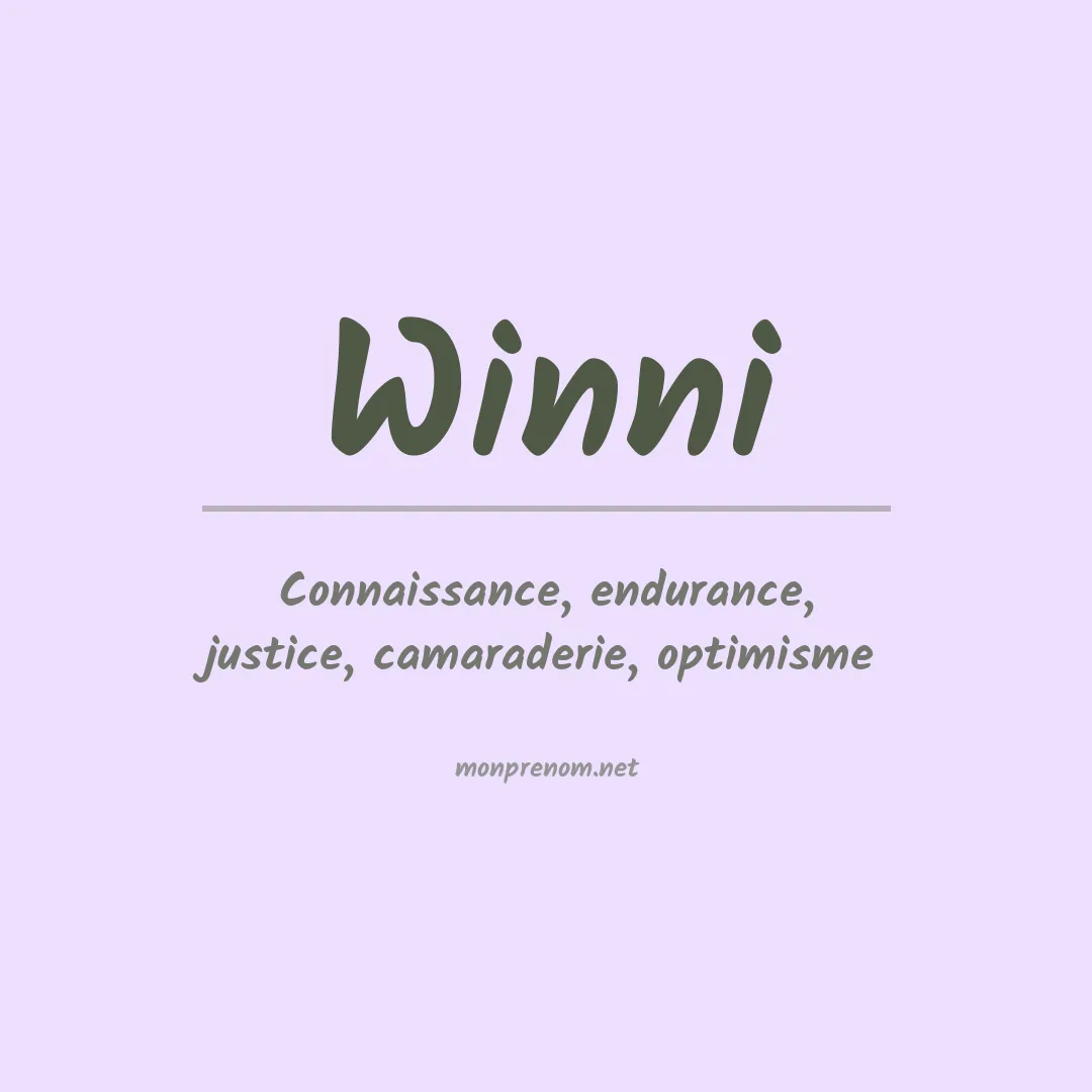 Signification du prénom Winni