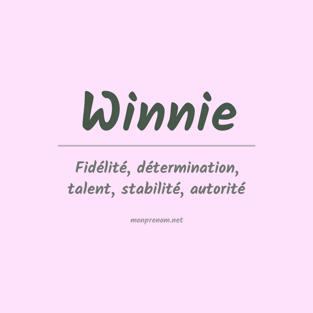 Prénom Winnie