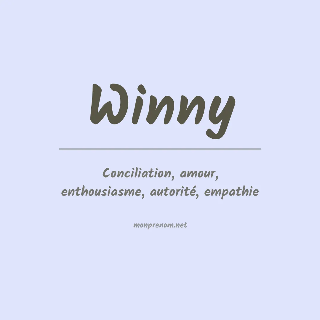 Signification du prénom Winny