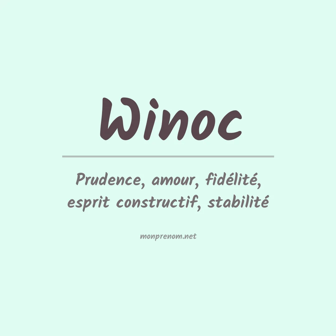 Signification du prénom Winoc