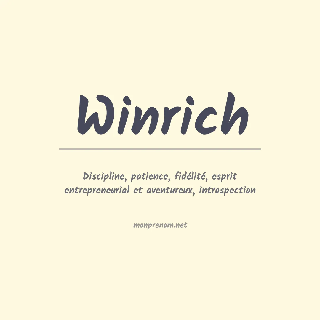 Signification du prénom Winrich