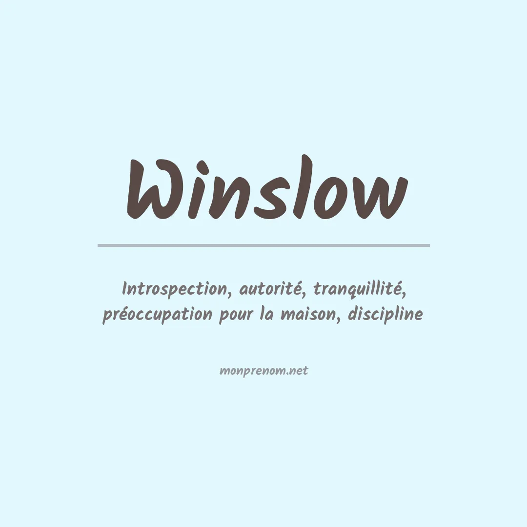 Prénom Winslow