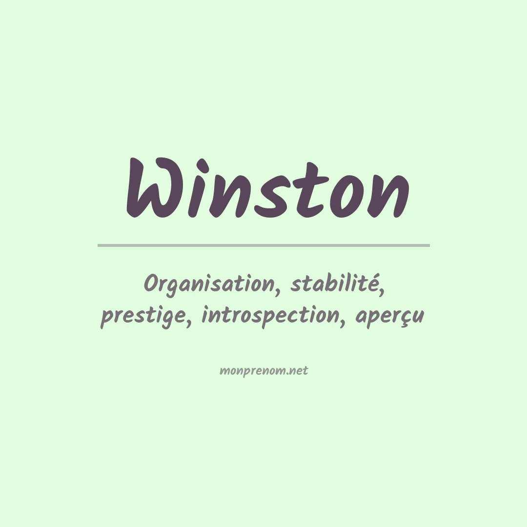 Prénom Winston
