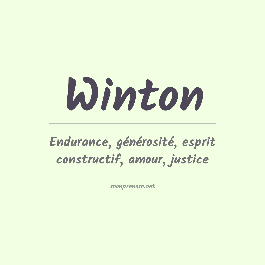 Prénom Winton
