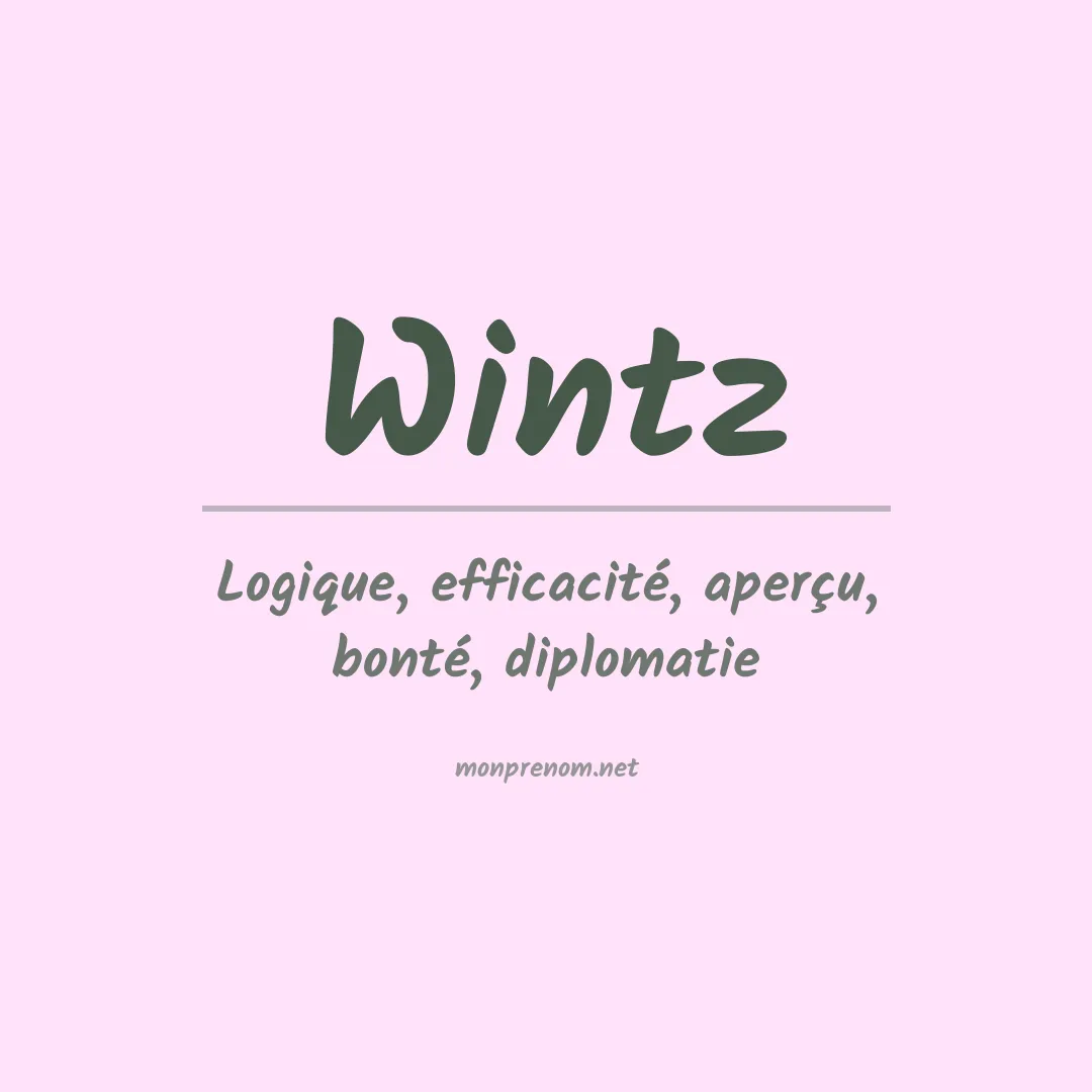 Prénom Wintz