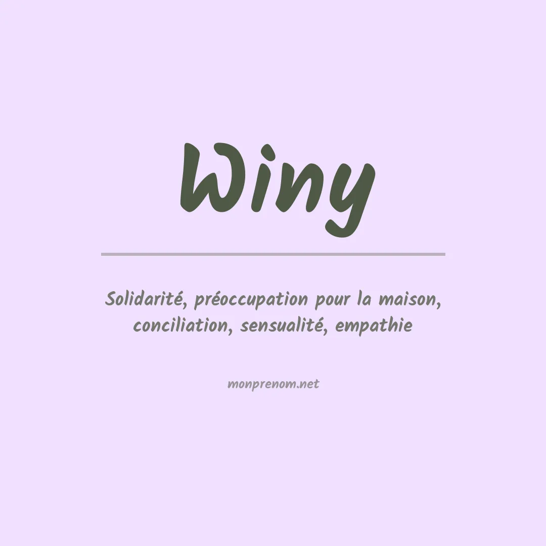 Signification du prénom Winy
