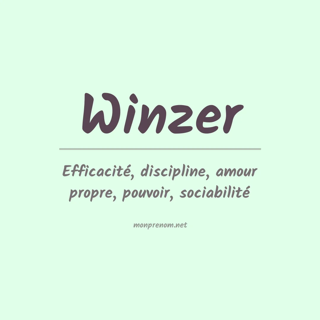 Signification du prénom Winzer