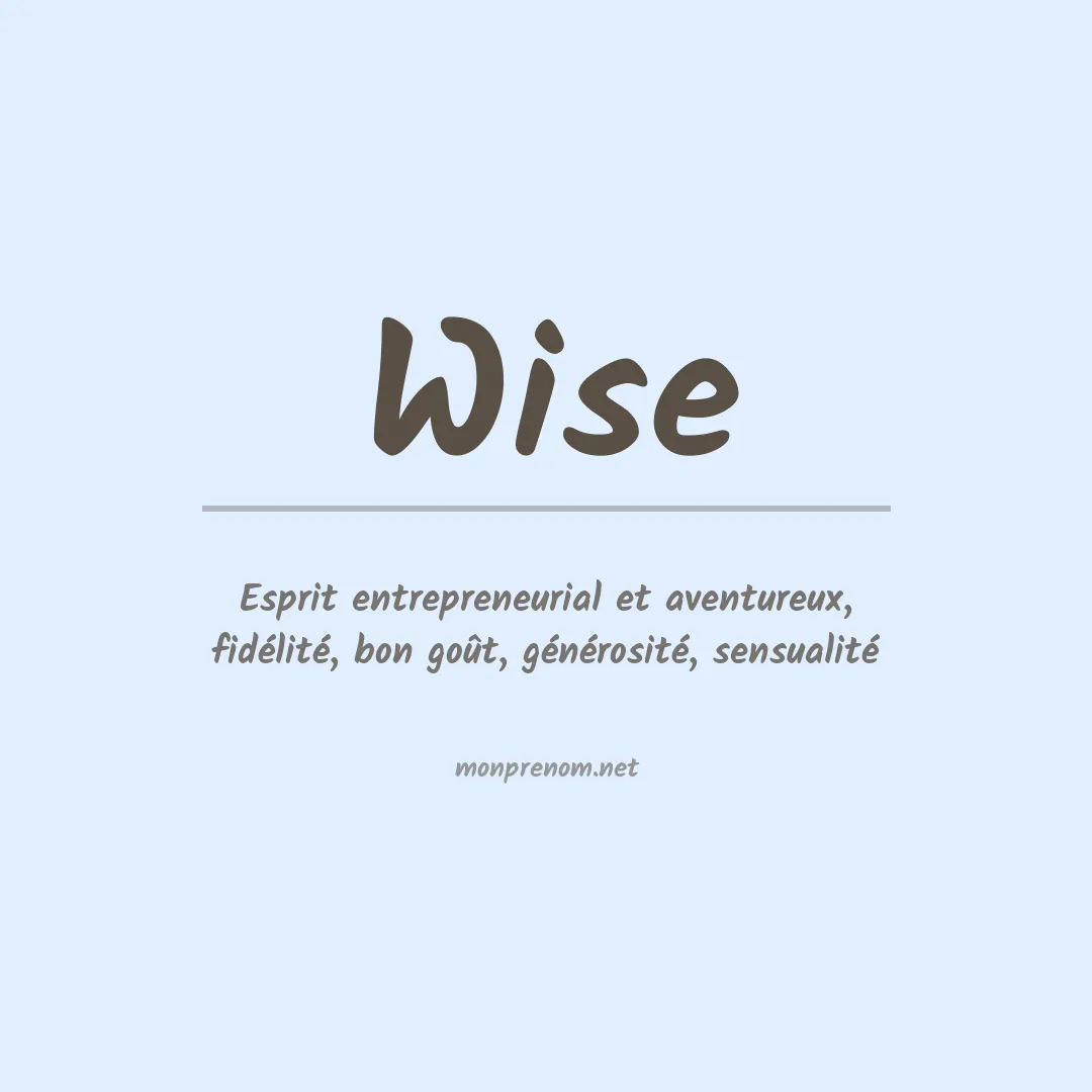 Prénom Wise