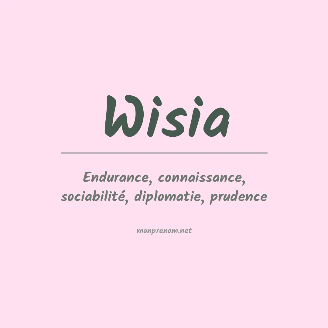 Signification du prénom Wisia