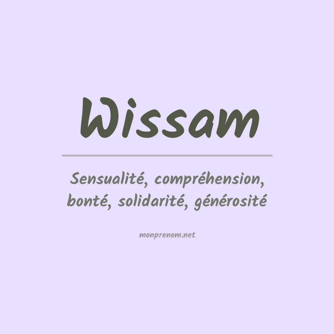 Signification du prénom Wissam