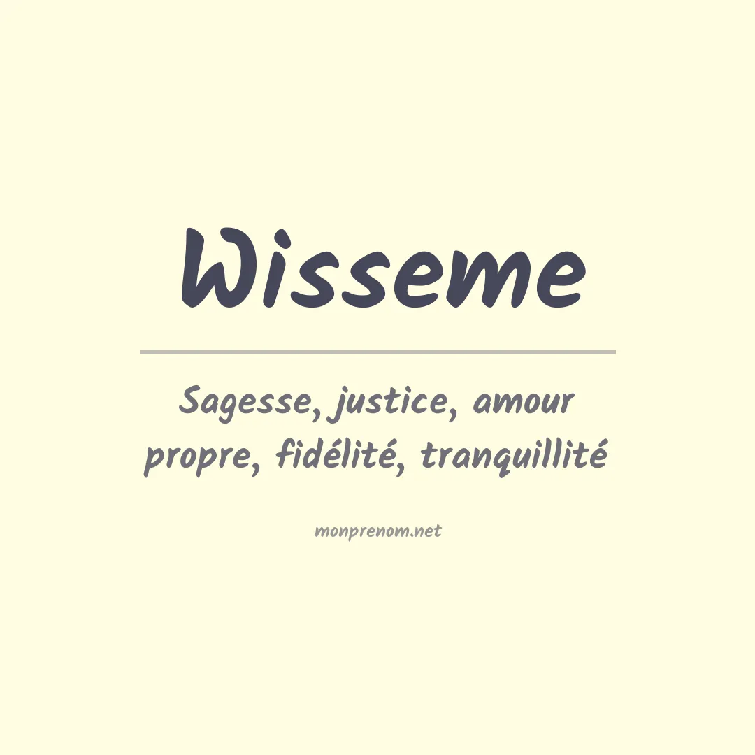 Prénom Wisseme