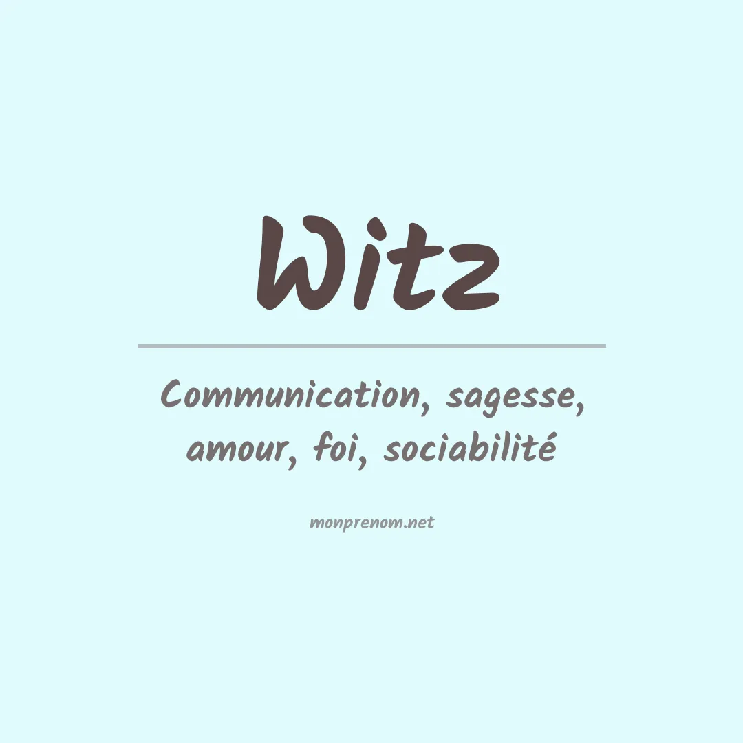 Prénom Witz