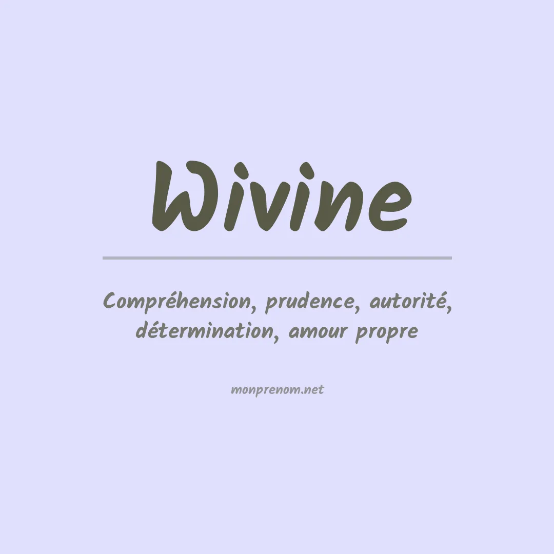 Prénom Wivine