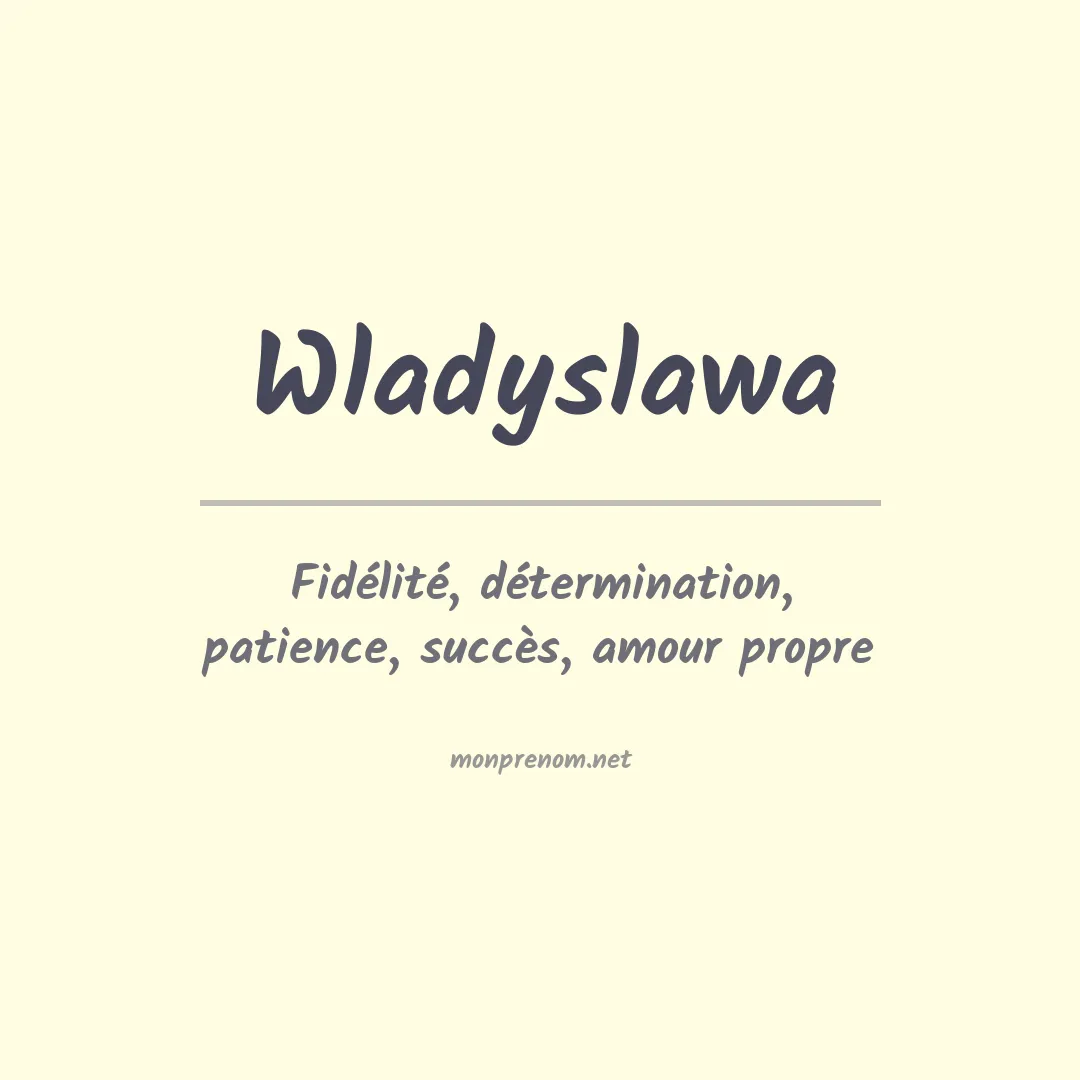 Prénom Wladyslawa