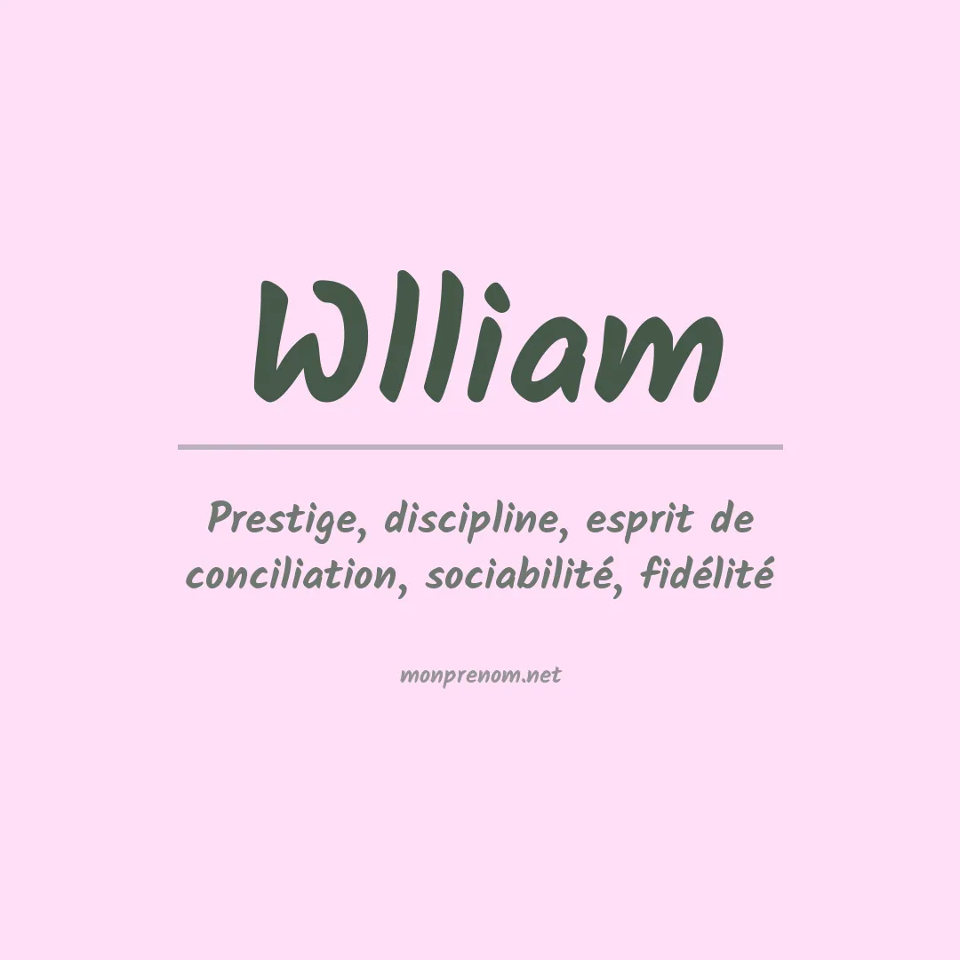 Prénom Wlliam