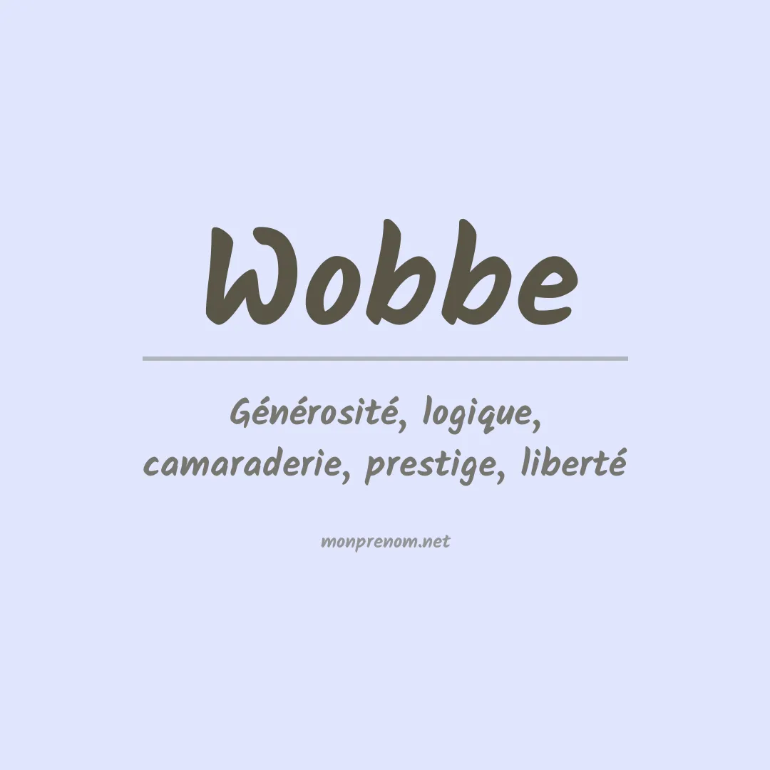 Prénom Wobbe
