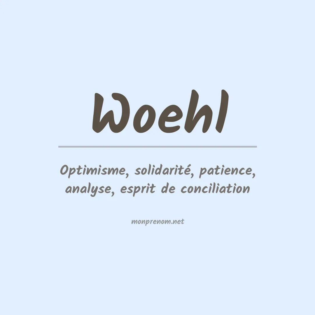 Prénom Woehl